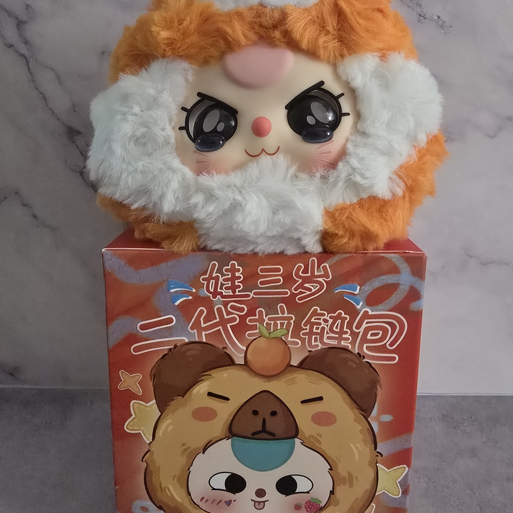 Cute Orange and White Plush Toy